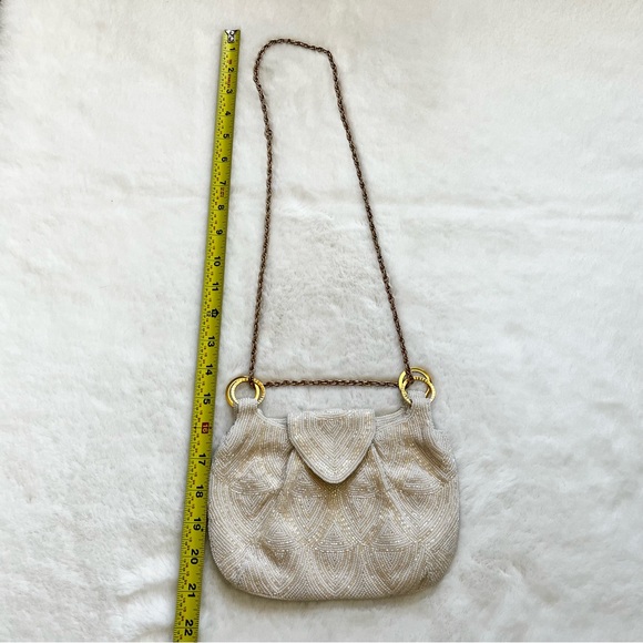 WALBORG VINTAGE BEADED BAG FLAPPER 40s ELEGANT UNIQUE FEMININE PRETTY EVENT - Picture 8 of 10
